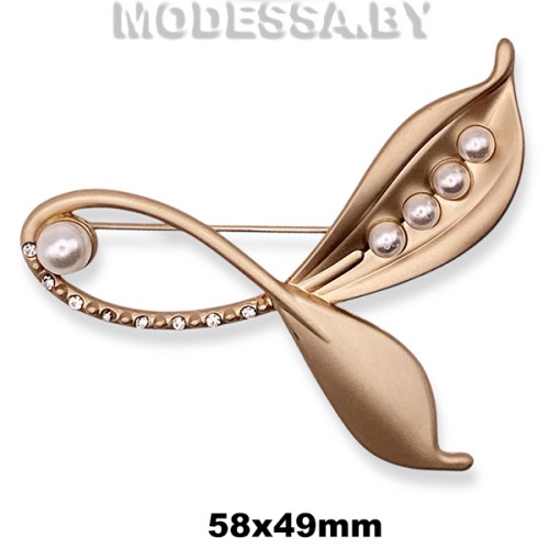7002 HX Брошь 58х49мм Ц:Матовое золото
