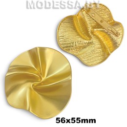7048 HPR Брошь 56х55мм Ц:Матовое золото