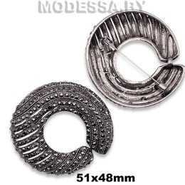 7807 Брошь 51х48мм Ц:Чёрный никель