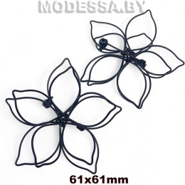 0160 ZSK брошь Ц:Black 61х61мм