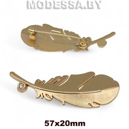 4917 R брошь Ц:Gold 57х20мм