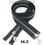 Молния металлическая тип4.5 Ц:Чёрный/Никель 