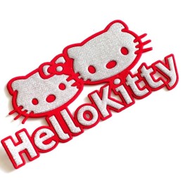 796 нашивка Hello Kitty ц: Красный 110х55мм