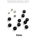 Бусина пластм. б/отверстия d5мм Ц:17 Чёрный