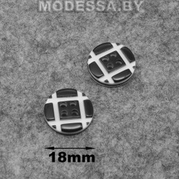 1601 М пуговица пластм. № 28 ц:Черный d18мм