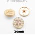 7284 B пуговица 20мм Ц:Gold matt