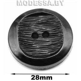 100514200 Пуговица пластм. d28 мм. Р:44. Ц:Чёрный