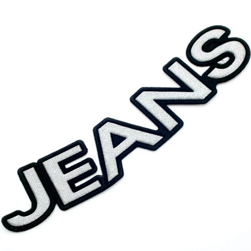 711 нашивка JEANS ц: Серебро 150x30мм