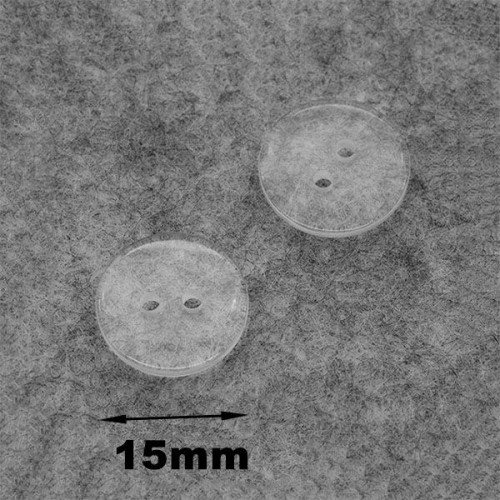 01224 Пуговица пластм. 24 l Ц:Прозрачный d15мм