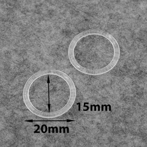 1500-Т кольцо для белья пластмассовое Ц:Прозрачный d15мм