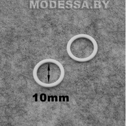 1000-B кольцо для белья из недрагоценного металла Ц:Белый d10мм