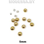 Бусина пластм. б/отверстия d5мм Ц:4 Золото