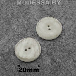 2078065 Пуговица пластм. d20мм Р:32. Ц: 2. Молоко