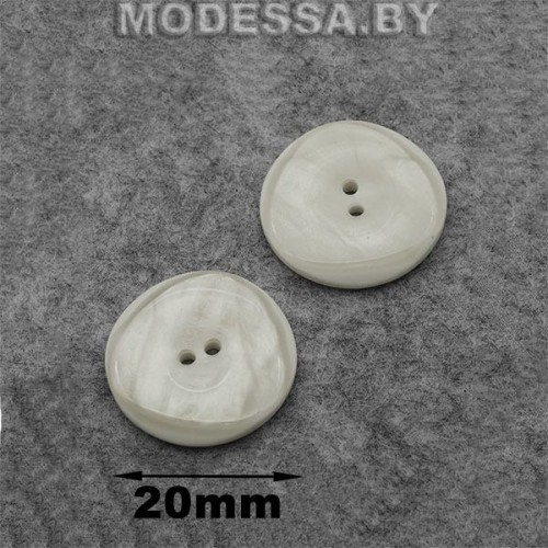 2078065 Пуговица пластм. d20мм Р:32. Ц: 2. Молоко