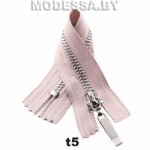 Молния металл тип5 16см 1бегунок Ц:368 Розовый/Никель