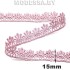 36825 Кружево синтетич. 15мм Ц:1 Гр.Розовый