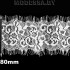013 А Кружево синтетическое 80мм Ц:Молочный