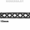41740.9 кружево синтетическое (100% полиэстер) Ц:Чёрный 15мм