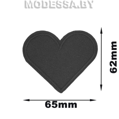 40233. 181-1 аппликации текстильные вышитые "Сердце" 65х62мм