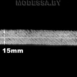 лента нетканая нитепрошивная ширина 15 мм (1бобина=91.4м) Ц:Белый