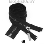 Молния металл тип5 45см 1бегунок Ц:Чёрный/Чёрный никель