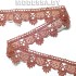 3081 Кружево синтетич. 30мм Ц:Коричневый 