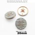 7284 B пуговица 20мм Ц:Nickel matt
