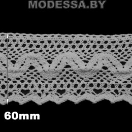 A6442-4 кружево хлопковое 6 см Ц:Белый