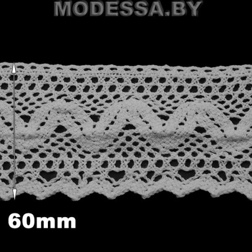 A6442-4 кружево хлопковое 6 см Ц:Белый