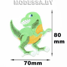 40233. 150 аппликации текстильные вышитые "Динозавр" 80х70мм
