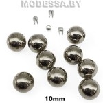 Бусина пластм. б/отверстия d10мм BN