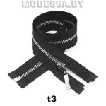 Молния металл тип3 55см 1бегунок Ц:Чёрный/Никель