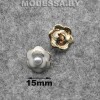 JRBG190-15MM пуговица из недрагоценного металла со вставками из страз Ц:WG