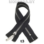 Молния металл тип3 22см 1бегунок Ц:322 Черный/Никель