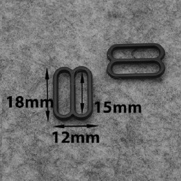 1508-S Рамка-регулятор для белья пластмассовая Ц:Черный 15мм