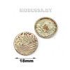 7765-18 XT-B пуговица из недрагоценного металла 18мм Ц:Gold