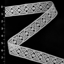 7530 Кружево хлопок Ц:Белый 15мм