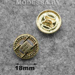 JRBG181-18MM пуговица из недрагоценного металла Ц:G