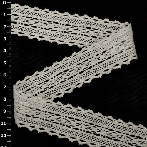 A8717 кружево хлопковое Ц:Молочный 30мм