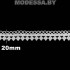 41740.13 Кружево синтетическое 20мм Ц:Молочный 