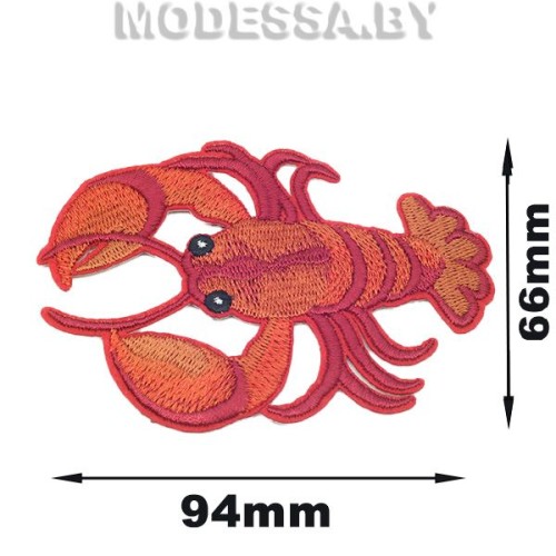 40233. 153 аппликации текстильные вышитые "Рак" 94х66мм