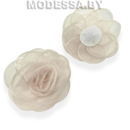 40183.1 украшение для одежды (текстильное) Ц:58 Бежевый d130мм