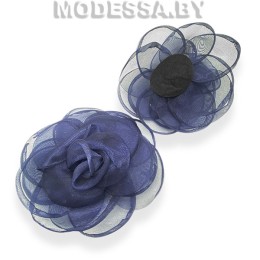 40183.1 украшение для одежды (текстильное) Ц:8 Тёмно-синий d130мм