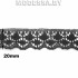 171 Кружево синтетическое 20мм Ц:Чёрный 